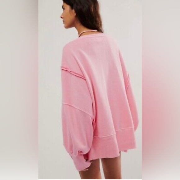 SALE $45! FREE PEOPLE $78 MSRP
We The Free Camden Sweatshirt EUC PINK SKY - Picture 3 of 6
